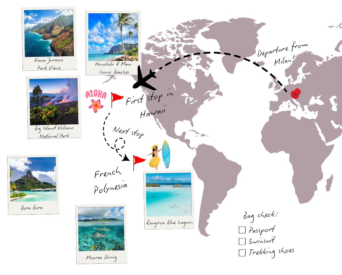 Planisfero: Italia → Hawaiʻi → Polinesia Francese